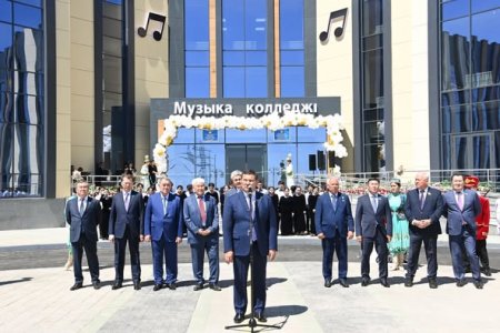 ҚАЗАНҒАП АТЫНДАҒЫ ҚЫЗЫЛОРДА МУЗЫКАЛЫҚ ЖОҒАРЫ КОЛЛЕДЖІНІҢ ЖАҢА ҒИМАРАТЫ ТАБЫСТАЛДЫ
